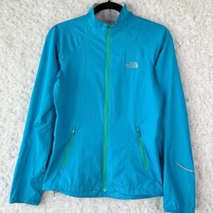 The North Face Womens Blue Running Jacket Lightweight‎ Windbreaker Size XS